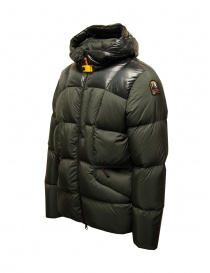 Parajumpers Sento short matt green hooded down jacket