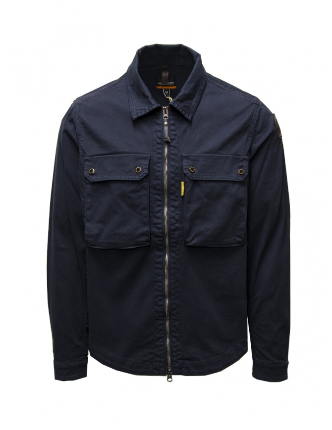 Parajumpers Tel blue cotton shirt jacket PMSICL08 TEL BLUE NAVY 0316 mens jackets online shopping