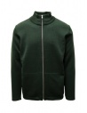 S.N.S. Herning Cardigan in lana verde con cerniera acquista online 273-00L THUNDER GREEN M5178