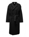 Miyao double-breasted coat in black wool buy online MBUN-02 BLACK