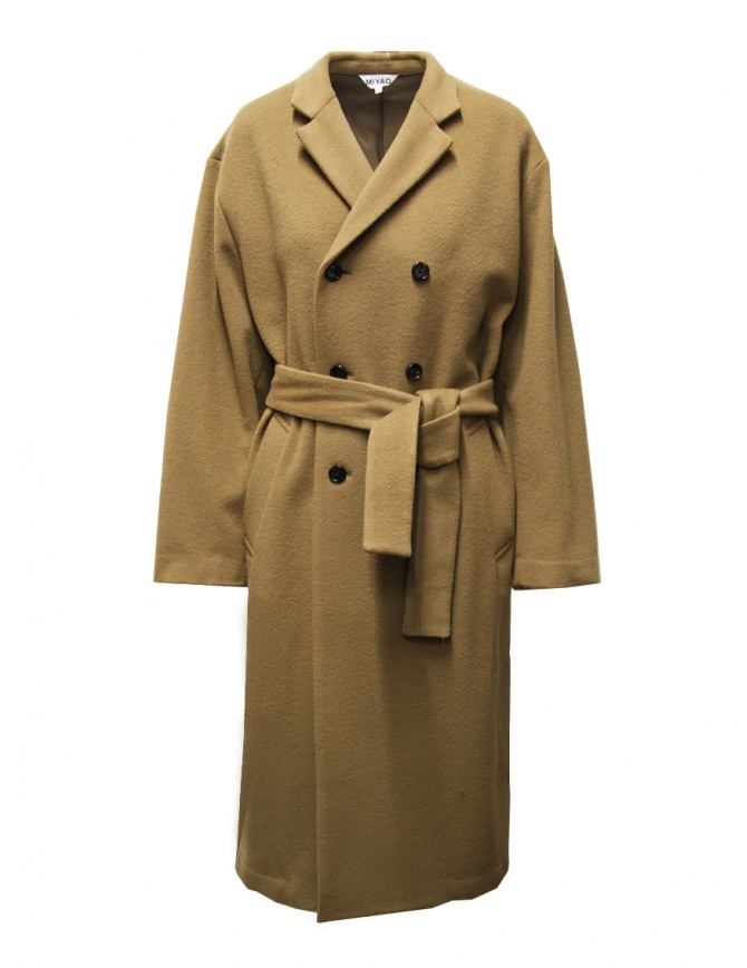 Miyao double-breasted coat in camel wool MBUN-02 CAMEL womens coats online shopping