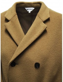 Miyao double-breasted coat in camel wool womens coats buy online