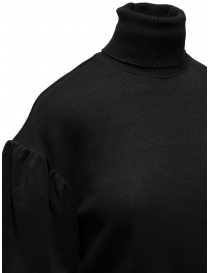 Miyao black short turtleneck with extra long sleeves price