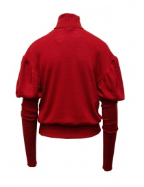 Miyao short red turtleneck with extra long sleeves buy online