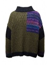 Fuga Fuga dark blue patchwork sweater shop online women s knitwear