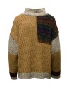 Fuga Fuga beige ocher grey patchwork sweater shop online women s knitwear