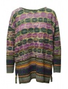 M.&Kyoko green pink patterned wool sweater buy online BDA01402WA GREEN 42