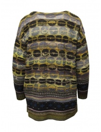 M.&Kyoko black yellow blue patterned wool sweater