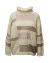 M.&Kyoko pullover a collo alto effetto patchwork bianco acquista online BDA01435WA IVORY 02