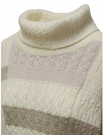 M.&Kyoko pullover a collo alto effetto patchwork bianco prezzo