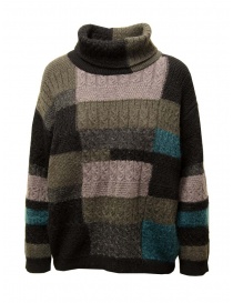 M.&Kyoko pullover a collo alto nero effetto patchwork online