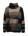 M.&Kyoko pullover a collo alto nero effetto patchwork acquista online BDA01435WA BLACK 81