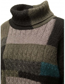 M.&Kyoko pullover a collo alto nero effetto patchwork prezzo