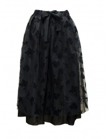 Womens skirts online: A Tentative Atelier black floral tulle skirt