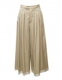 A Tentative Atelier beige palazzo pants with silk edge online