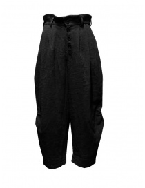 Womens trousers online: A Tentative Atelier wide balloon pants in black velvet