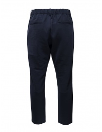 Attachment navy blue pants with elastic waist