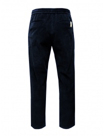 Monobi blue velvet pants with drawstring price