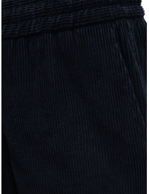 Monobi blue velvet pants with drawstring mens trousers buy online