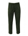 Monobi military green velvet pants with drawstring buy online 16799151 VERDE MILITARE 34219