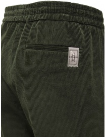 Monobi pantaloni in velluto verde militare con coulisse pantaloni uomo acquista online