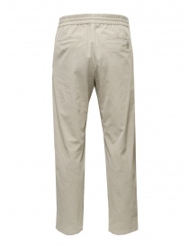 Monobi beige velvet pants with drawstring buy online