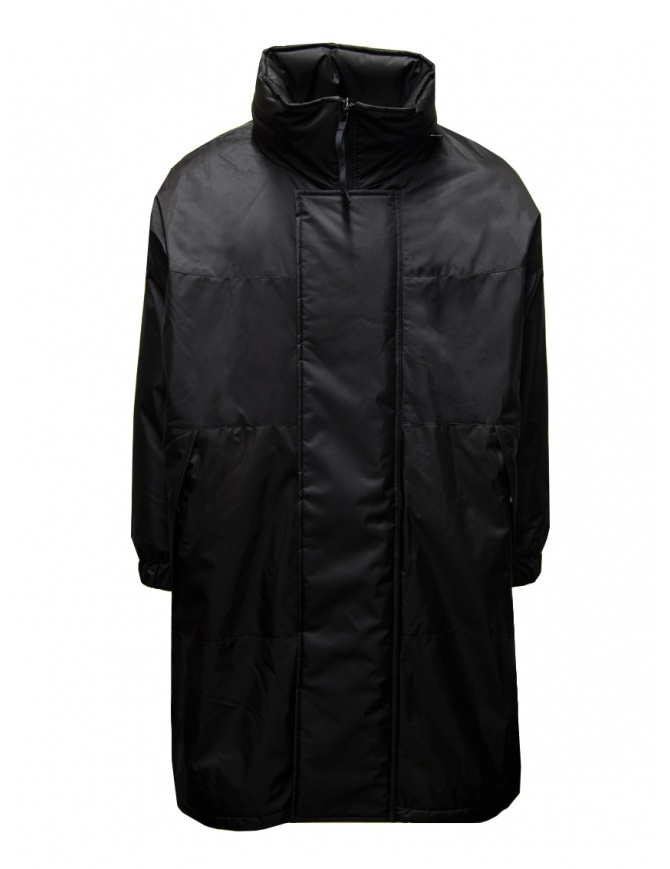 D-Vec Reamide black asymmetric padded coat VF-1CT15049 BLACK womens coats online shopping