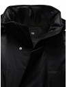 D-Vec Reamide black asymmetric padded coat price VF-1CT15049 BLACK shop online