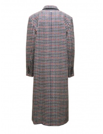 Maison Lener Defini Coat red and blue houndstooth checked