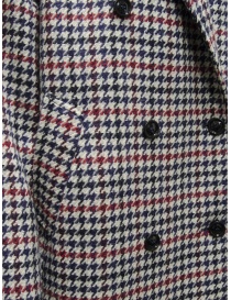 Maison Lener Defini Coat red and blue houndstooth checked price