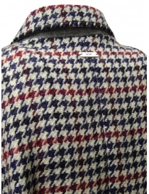 Maison Lener Defini Coat red and blue houndstooth checked womens coats buy online