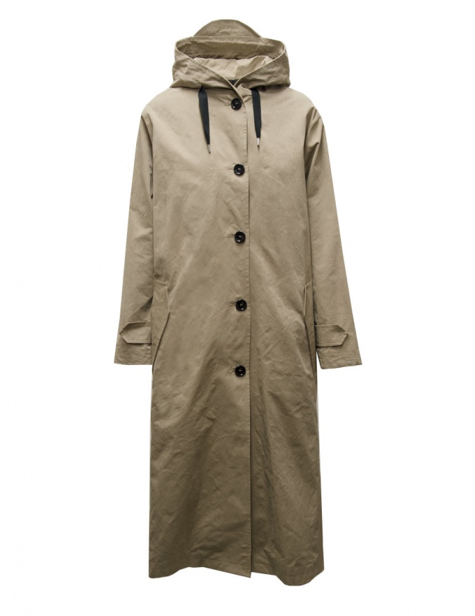 Maison Lener beige hooded raincoat LN08BMLWLR45 VISON womens coats online shopping