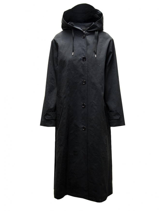 Maison Lener blue hooded raincoat LN08BMLWLR02 NAVY womens coats online shopping