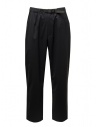 Goldwin black pants with pleats and buckle closure buy online GM74351 BLACK