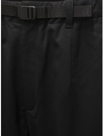 Goldwin black pants with pleats and buckle closure mens trousers buy online