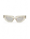 Kuboraum F5 TP transparent cat eye sunglasses with mirrored lenses buy online F5 52-21 TP FSPINK