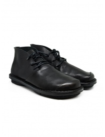 Mens shoes online: Trippen Cosmos black lace-up shoe with bent toe