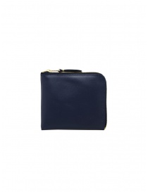 Comme des Garçons mini coin purse in blue leather SA3100 NAVY