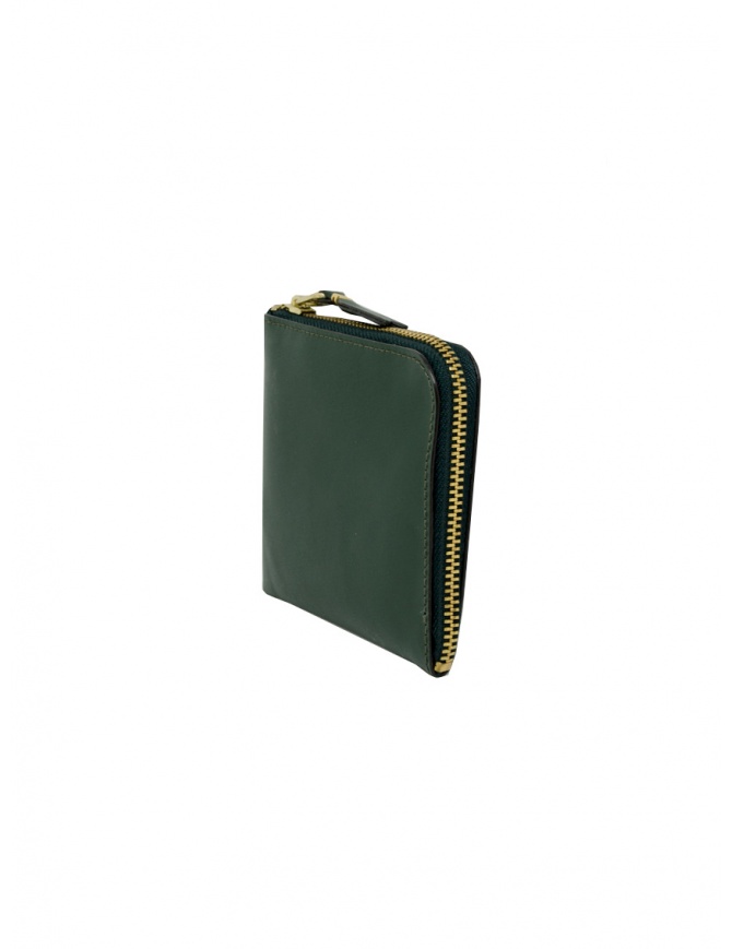 Comme des Garçons mini green leather coin purse SA3100 BOTTLE GREEN wallets online shopping