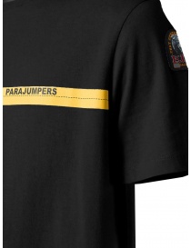 Parajumpers Tape Tee maglietta nera con stampa gialla prezzo