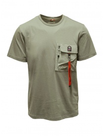 Mens t shirts online: Parajumpers Mojave green t-shirt with pocket