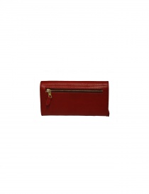 Il Bisonte long red wallet with zippers