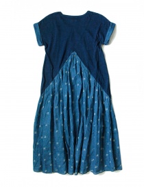 Kapital indigo dress with floral skirt