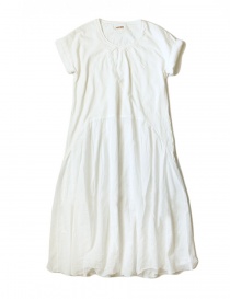 Womens dresses online: Kapital white cotton knee-length dress