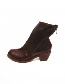 Red leather Guidi 4006 ankle boots
