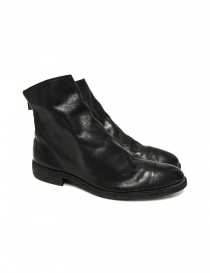 Mens shoes online: Black leather ankle boots 0X08A Guidi