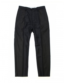 Mens trousers online: OAMC navy blue wool trousers