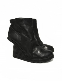 Womens shoes online: Black leather ankle boots 6006V Guidi